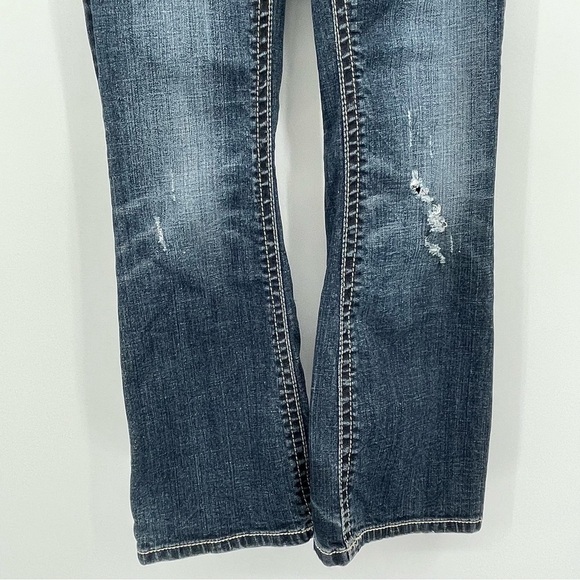 Mek Jeans Natalie Bootcut Light Factory Distressed – Size 25/30 - Picture 4 of 14